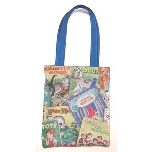 Vintage little golden book tote bag purse